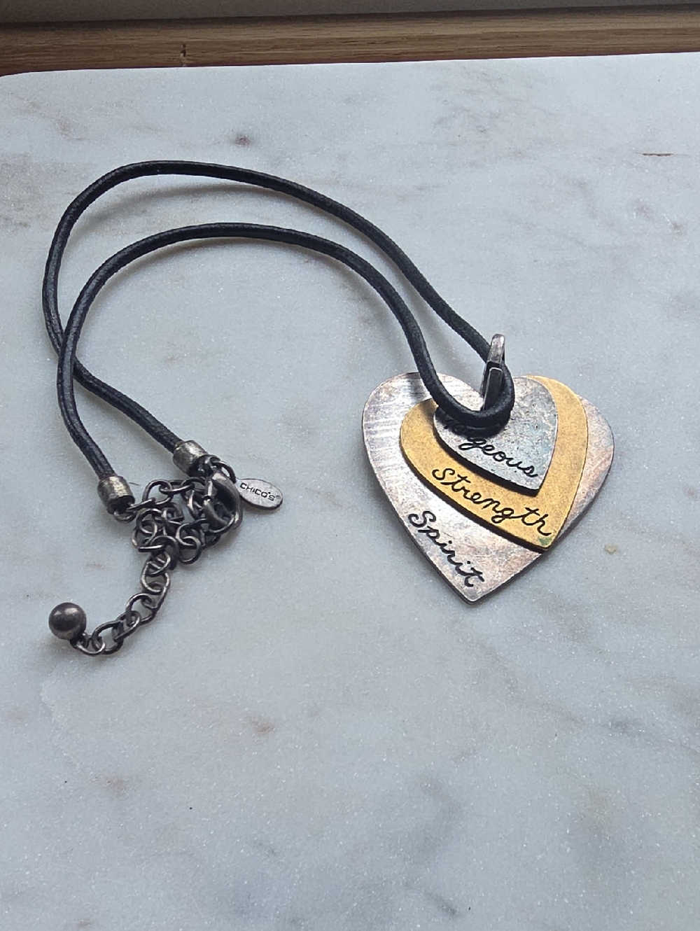 Chico's "Sayings from the Heart Necklace